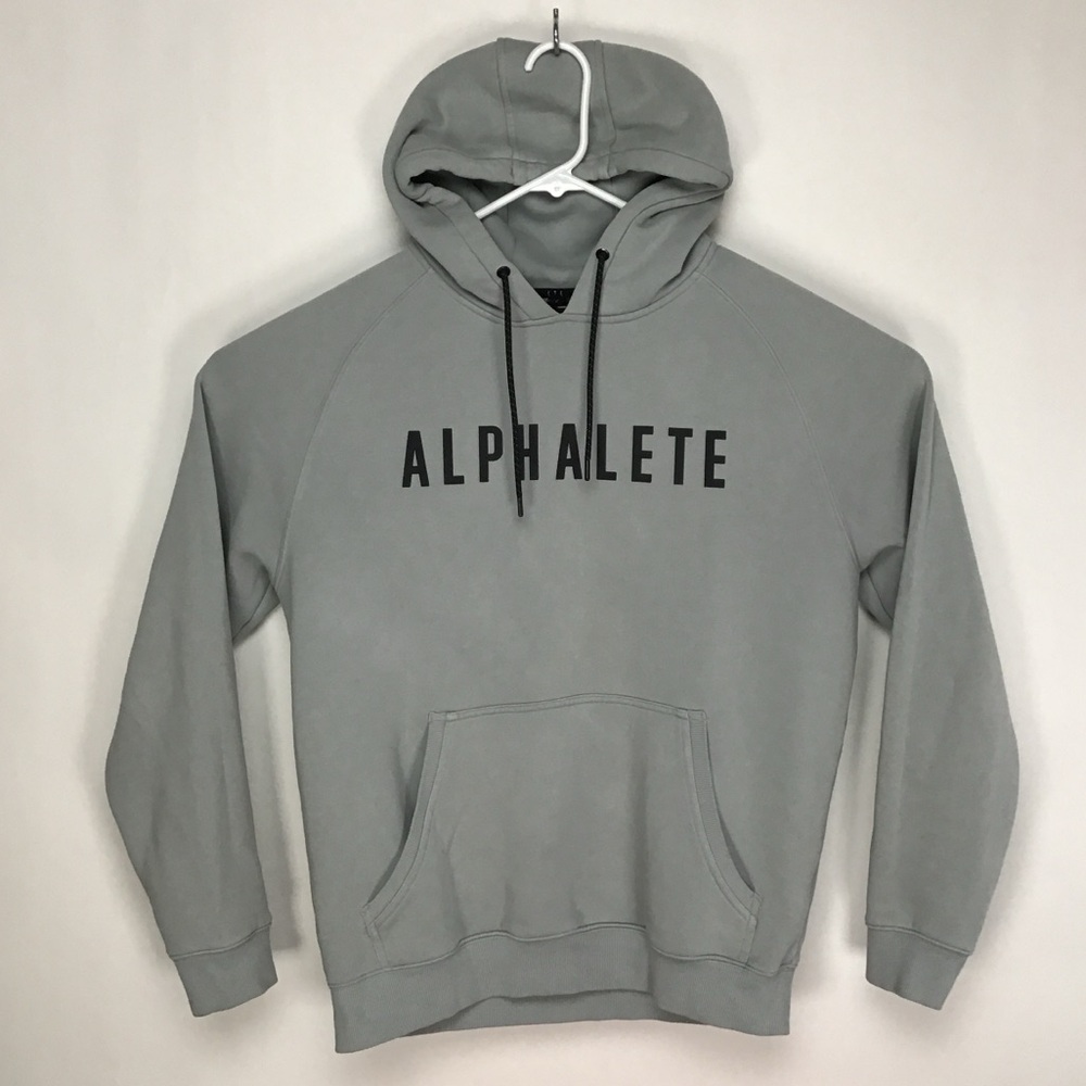 Alphalete Gray Pullover Hoodie with Black Logo